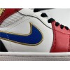 Air Jordan 1 Mid Sail Red Blue Gold