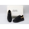 AMQ black oversized sneakers with gold heel