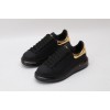 AMQ black oversized sneakers with gold heel