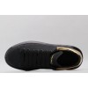 AMQ black oversized sneakers with gold heel