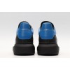 AMQ black oversized sneakers with blue heel