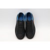 AMQ black oversized sneakers with blue heel