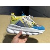V*ersace CHAIN REACTION SNEAKERS blue&white&yellow