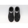 AMQ Leather Platform Sneakers-Black