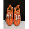 V*ersace CROSS CHAINER SNEAKERS orange&white