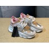 V*ersace CHAIN REACTION SNEAKERS pink&white&yellow&grey
