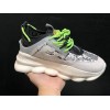 V*ersace CHAIN REACTION TRAINERS black&white&grey