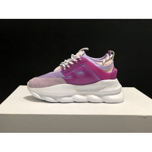 V*ersace CHAIN REACTION SNEAKERS purple&pink&white