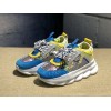 V*ersace CHAIN REACTION SNEAKERS BLUE&WHITE&YELLOW