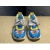 V*ersace CHAIN REACTION SNEAKERS BLUE&WHITE&YELLOW