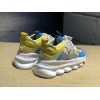 V*ersace CHAIN REACTION SNEAKERS BLUE&WHITE&YELLOW