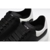 AMQ Black calf leather lace-up sneaker