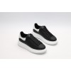 AMQ Black calf leather lace-up sneaker