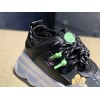 V*ersace CHAIN REACTION SNEAKERS black&white&green