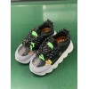 V*ersace CHAIN REACTION SNEAKERS black&white&green