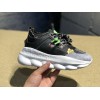 V*ersace CHAIN REACTION SNEAKERS black&white&green