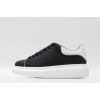AMQ oversized black sneakers with white heel