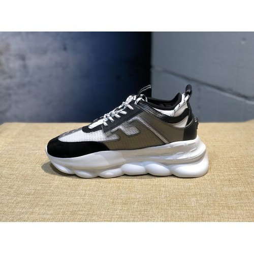 V*ersace CHAIN REACTION SNEAKERS black&white&grey