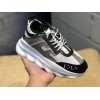 V*ersace CHAIN REACTION SNEAKERS black&white&grey