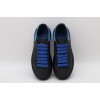 AMQ black oversized sneakers with blue heel