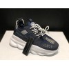 V*ersace CHAIN REACTION SNEAKERS black&white&blue