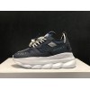 V*ersace CHAIN REACTION SNEAKERS black&white&blue