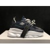 V*ersace CHAIN REACTION SNEAKERS black&white&blue